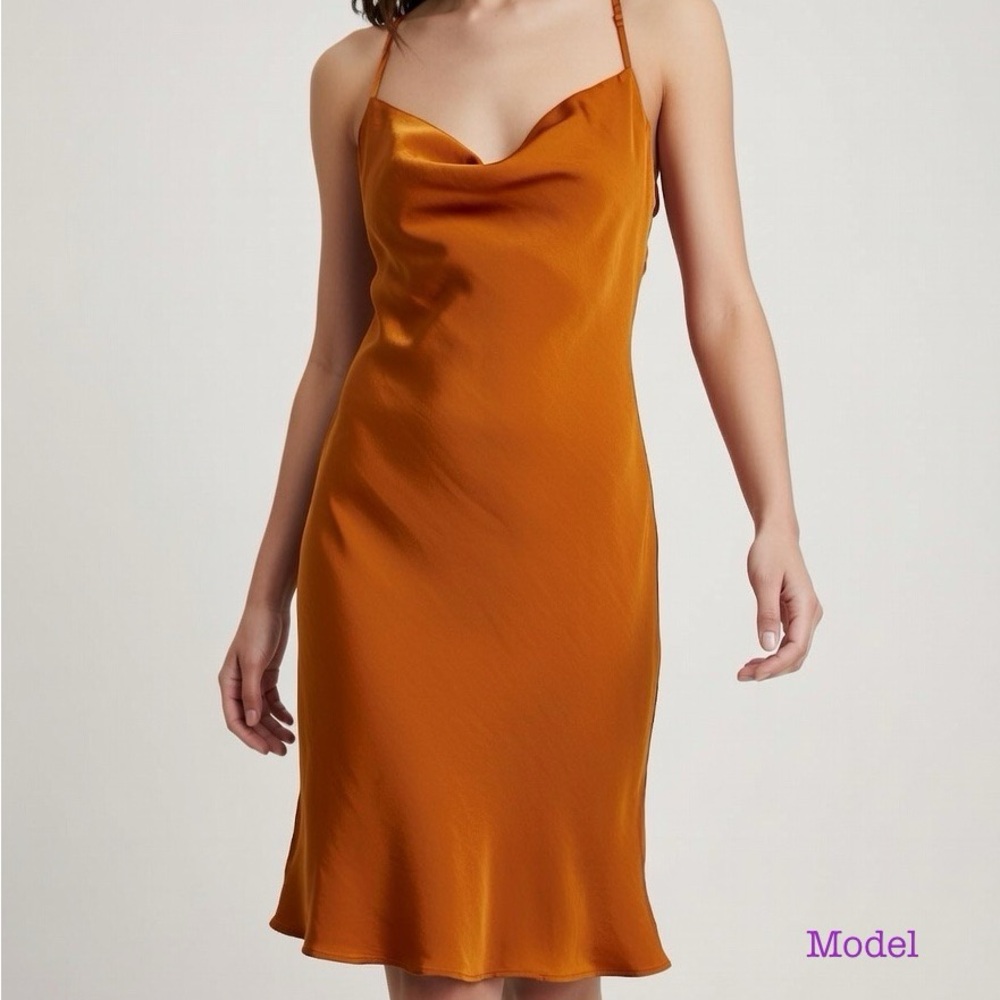 J. Crew Strap Cross Back Orange Dress
